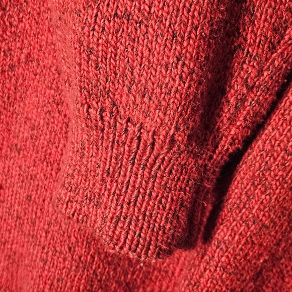 Men's Comfy, Chaps Red Half-Zip Sweater Medium Cotton Poly Blend Warm Winter Kni - Picture 8 of 16